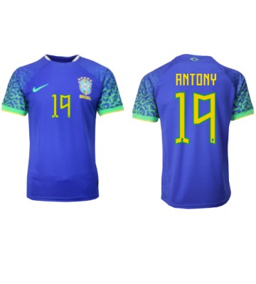 Lacne Muži Futbalové dres Brazília Antony #19 MS 2022 Krátky Rukáv - Preč